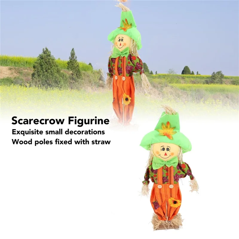 60cm Thanksgiving Day Scarecrow Decoration Fall Harvest Farmhouse Festival Ornament - Boy