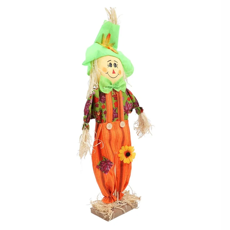 60cm Thanksgiving Day Scarecrow Decoration Fall Harvest Farmhouse Festival Ornament - Boy
