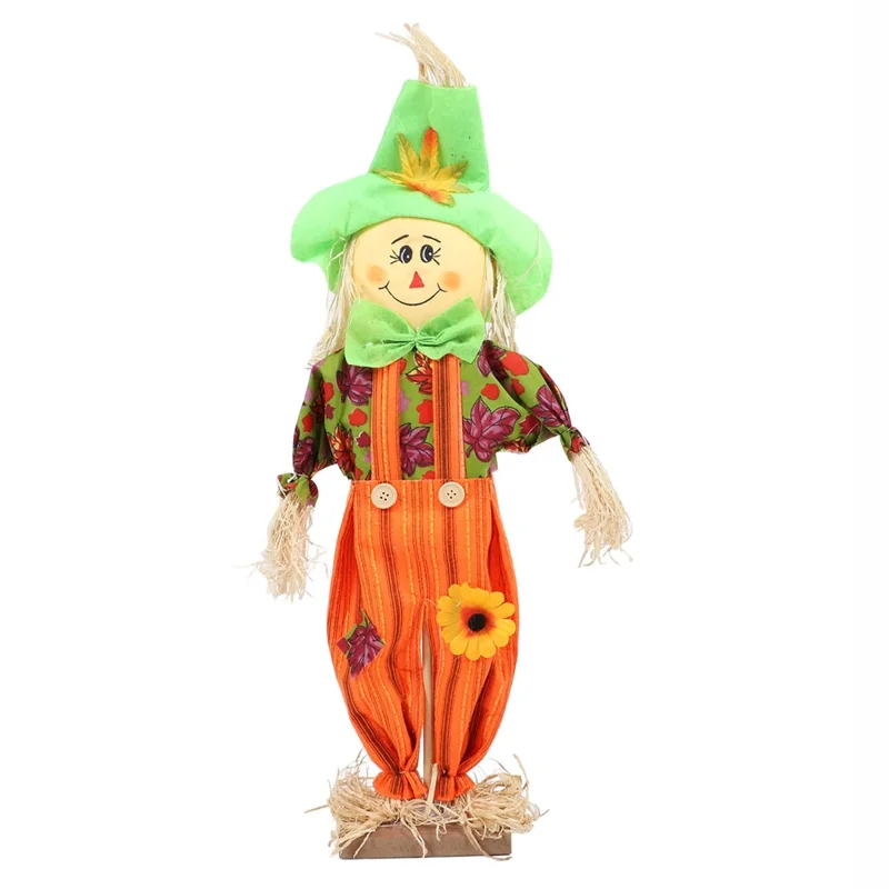 60cm Thanksgiving Day Scarecrow Decoration Fall Harvest Farmhouse Festival Ornament - Boy