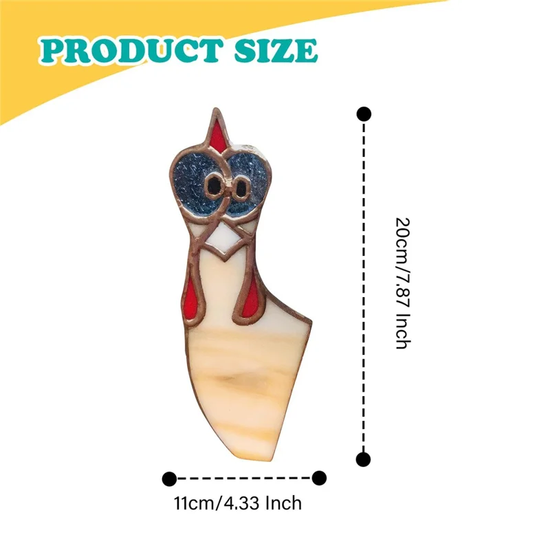 20cm Creative Peeping Rooster Window Corner Decor Acrylic Balcony Ornament - Style C