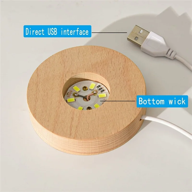 Crystal Ball Night Light LED Illuminated Table Lamp for Bedroom Decor Birthday Gift - Moon Landing