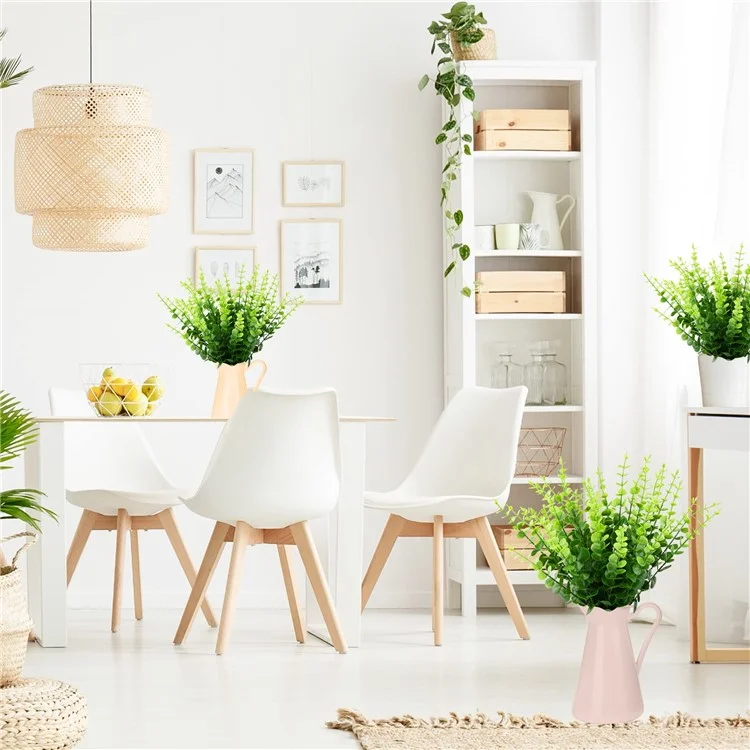 10 Stück künstliche Eukalyptuszweige, Kunststoff-Fälschungs-Pflanze für Zuhause, Büro, Hochzeit und Party-Dekoration - Grün