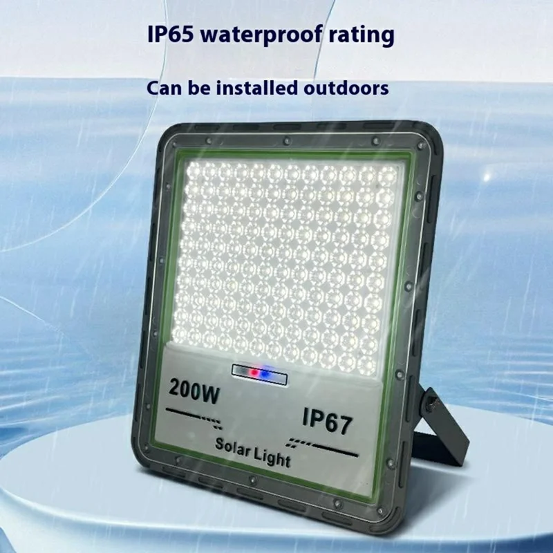 200W 120 LED Solar Powered Outdoor Floodlight Wide Angle Waterproof Garden Lamp