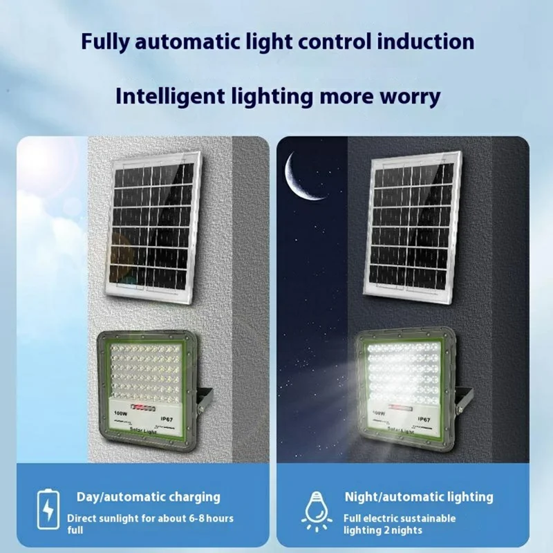 200W 120 LED Solar Powered Outdoor Floodlight Wide Angle Waterproof Garden Lamp