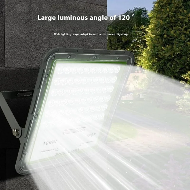 200W 120 LED Solar Powered Outdoor Floodlight Wide Angle Waterproof Garden Lamp
