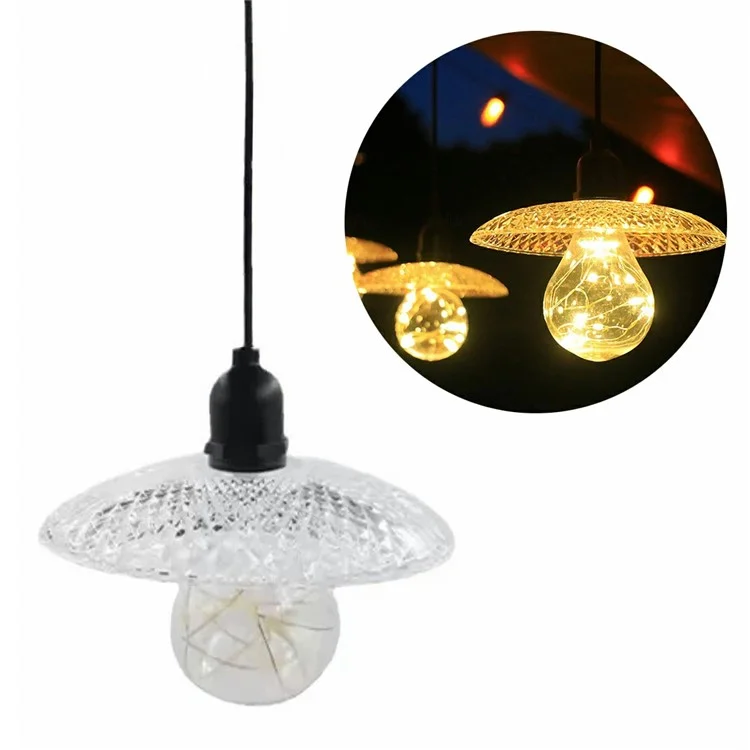 Akku-betriebene Zelt-Hängelaterne, Lichterkette, Glühbirne für Outdoor-Garten, Terrasse, dekorative Raumbeleuchtung