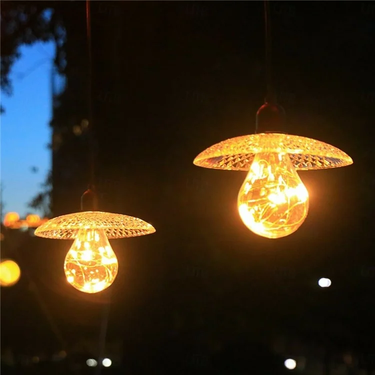 Akku-betriebene Zelt-Hängelaterne, Lichterkette, Glühbirne für Outdoor-Garten, Terrasse, dekorative Raumbeleuchtung