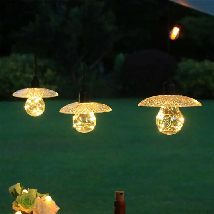 Akku-betriebene Zelt-Hängelaterne, Lichterkette, Glühbirne für Outdoor-Garten, Terrasse, dekorative Raumbeleuchtung