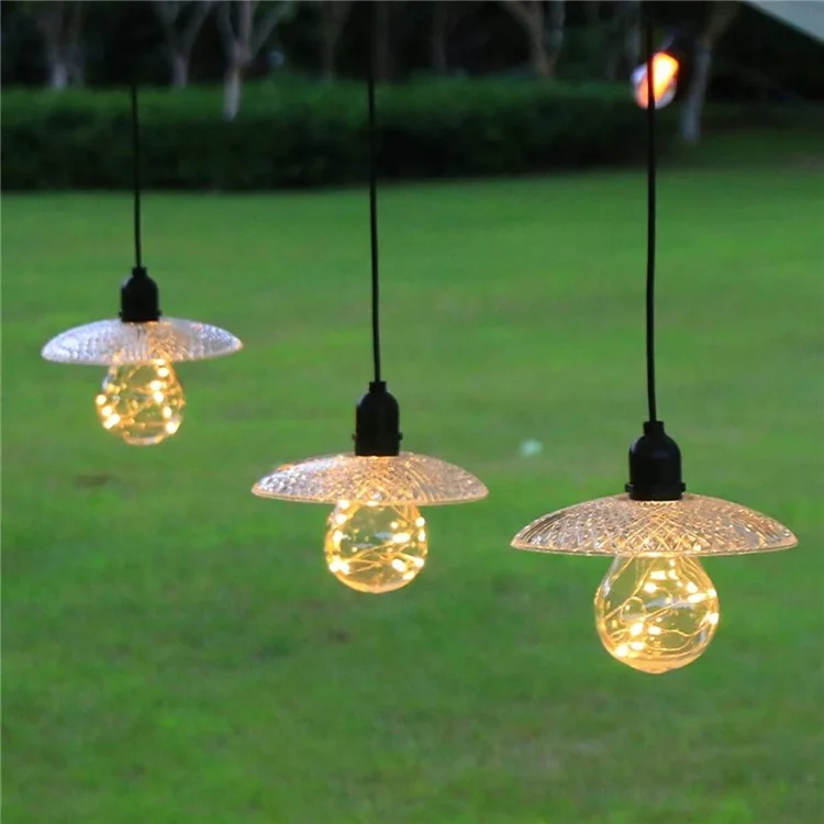 Akku-betriebene Zelt-Hängelaterne, Lichterkette, Glühbirne für Outdoor-Garten, Terrasse, dekorative Raumbeleuchtung