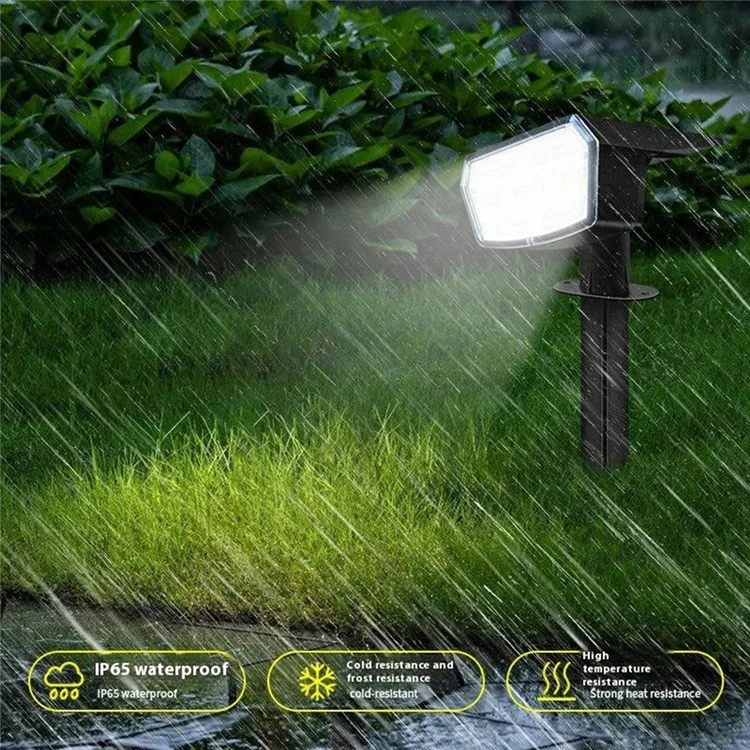 ZJ-DC59 4 Stück Solarrasenleuchten 59 LED Outdoor Garten Hof wasserdichte Bodenspießleuchte