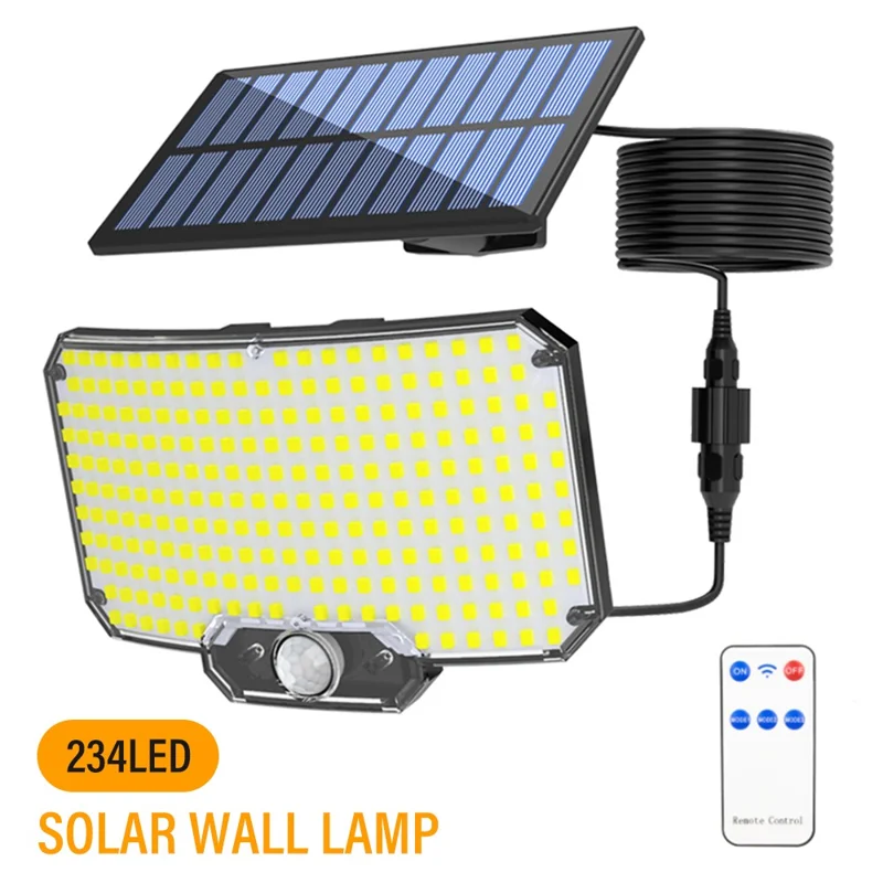 TY01003 Solar Wall Light 234 LED Outdoor Motion Sensor Security Lamp for Yard Pathway Garage