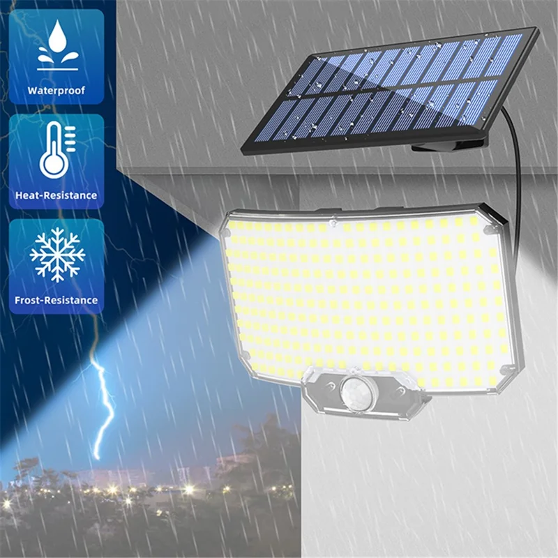 TY01003 Solar Wall Light 234 LED Outdoor Motion Sensor Security Lamp for Yard Pathway Garage