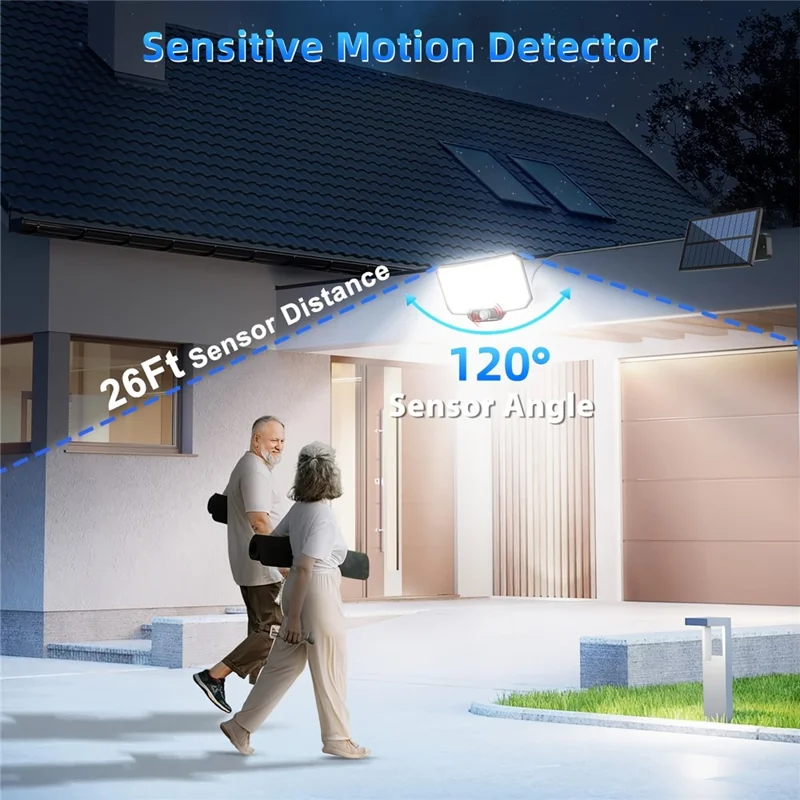 TY01003 Solar Wall Light 234 LED Outdoor Motion Sensor Security Lamp for Yard Pathway Garage