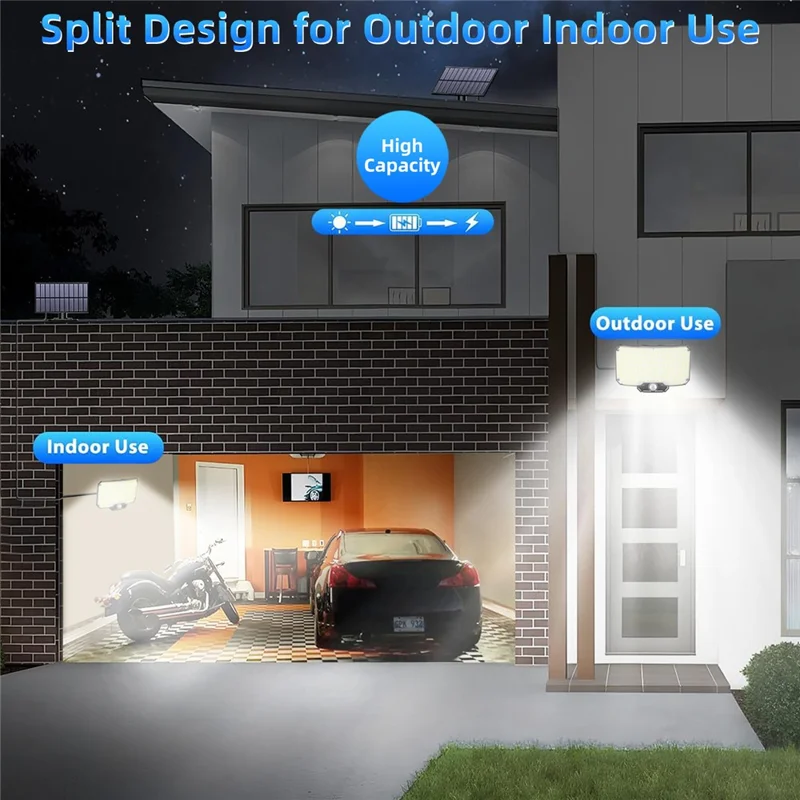 TY01003 Solar Wall Light 234 LED Outdoor Motion Sensor Security Lamp for Yard Pathway Garage