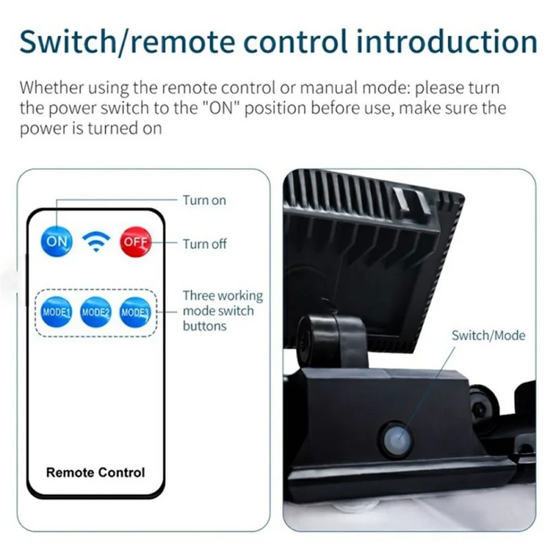 TY10708 Solar Powered 5 Heads 244 LED Wall Light Outdoor Waterproof Motion Sensor Lamp