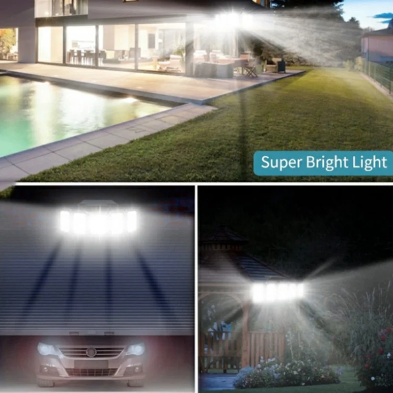 TY10708 Solar Powered 5 Heads 244 LED Wall Light Outdoor Waterproof Motion Sensor Lamp