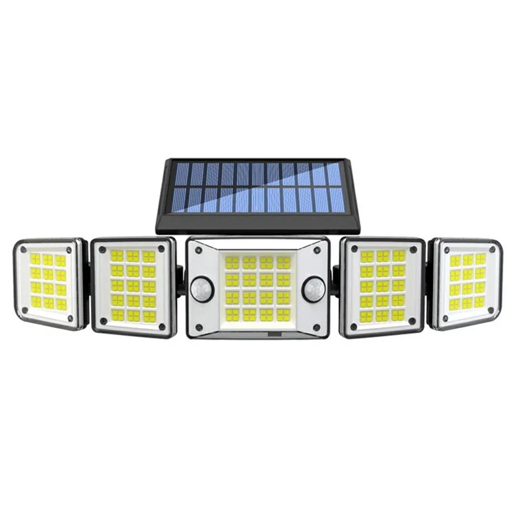 TY10707 5 Heads Integrated Wall Light 280 LED Waterproof Motion Sensor Solar Lamp with Remote