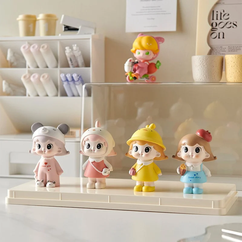 Blind Box Display Case Transparent Figure Collection Storage PET + PS Dust-Proof Showcase Size L
