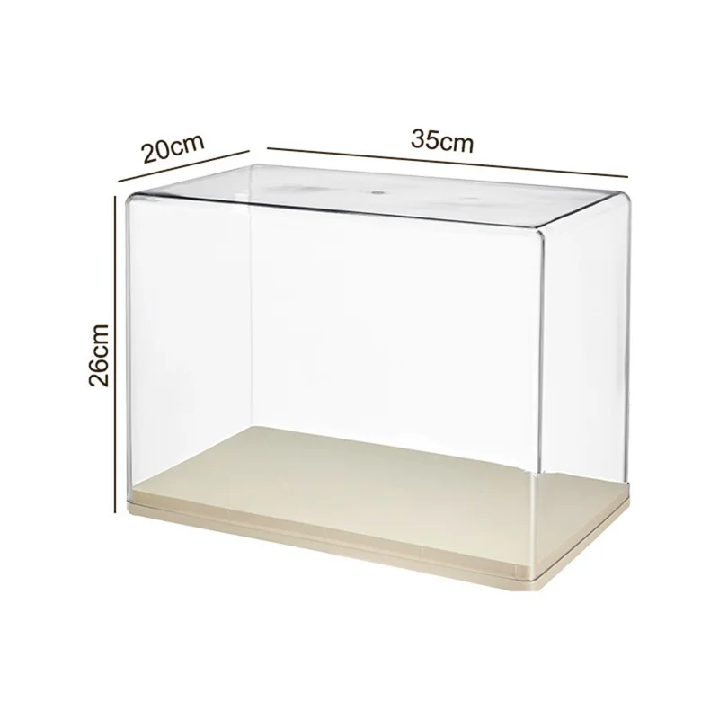 Blind Box Display Case Transparent Figure Collection Storage PET + PS Dust-Proof Showcase Size L