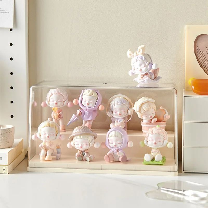 Size L Four Layer Step Blind Box Display Case Action Figure Collectible Clear Storage Container