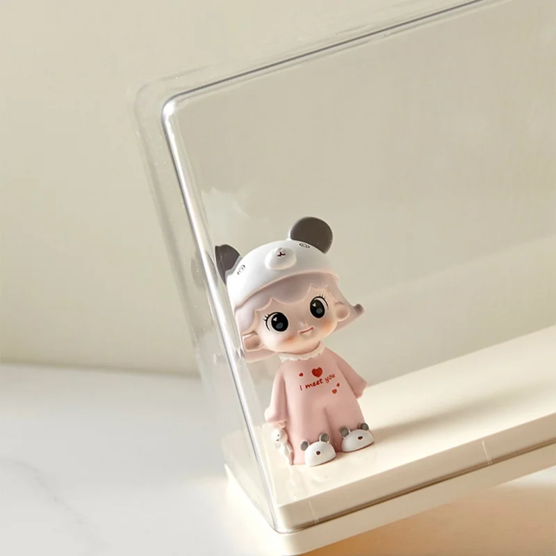 Size L Four Layer Step Blind Box Display Case Action Figure Collectible Clear Storage Container