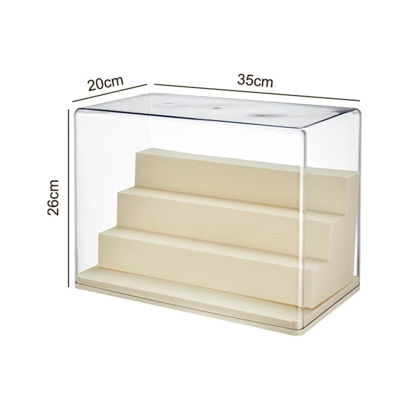 Size L Four Layer Step Blind Box Display Case Action Figure Collectible Clear Storage Container