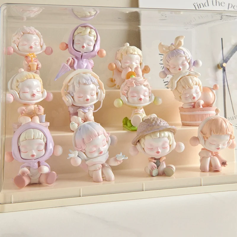 Size L Four Layer Step Blind Box Display Case Action Figure Collectible Clear Storage Container