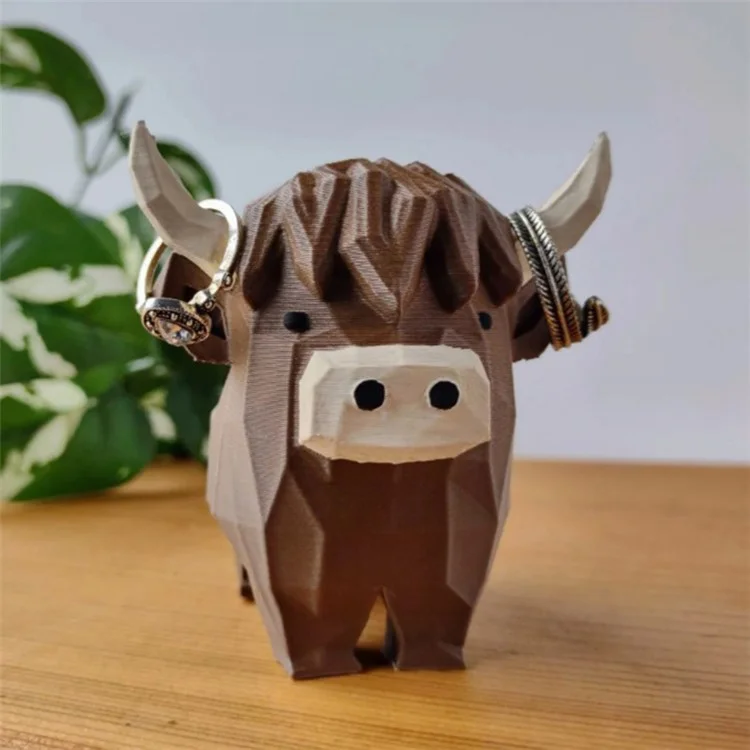 Highland Cow Ring Holder Resin Craft Decorative Figurine Jewelry Storage Organizer Desktop Ornament