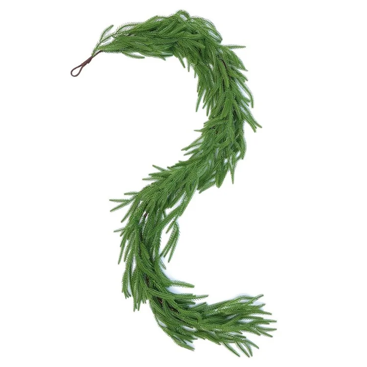 1.2m Artificial Pine Garland Cedar Vine Garland for Stairs, Fireplace, and Window Decoration Realistic Faux Pine Branches