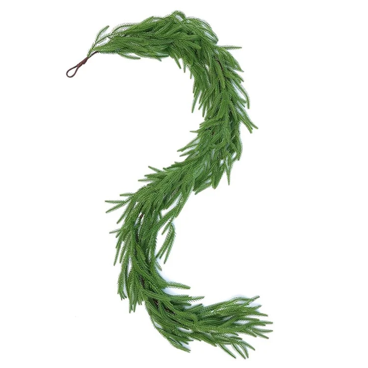 1.8m Artificial Pine Garland Cedar Vine Garland for Stairs, Fireplace, and Window Decoration Realistic Faux Pine Branches