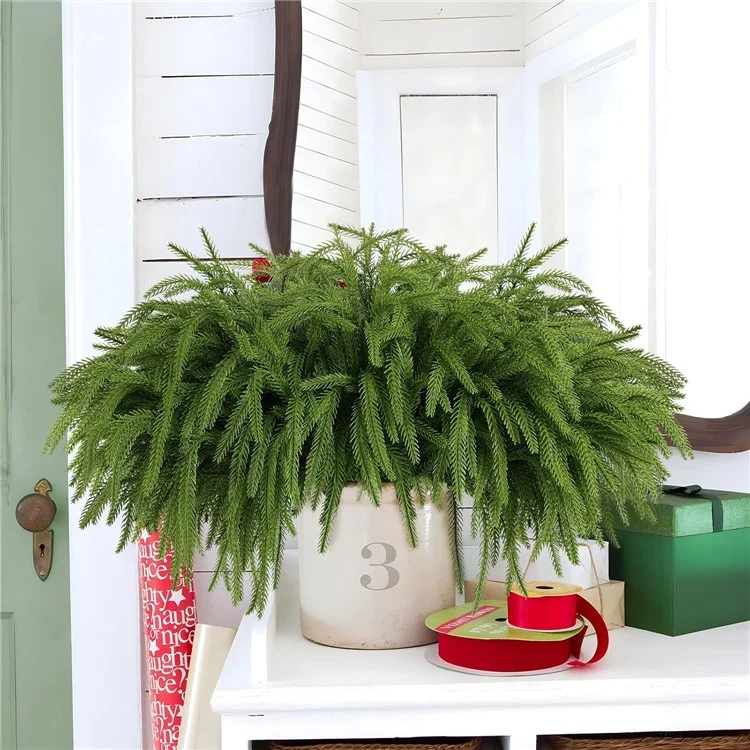 1.8m Artificial Pine Garland Cedar Vine Garland for Stairs, Fireplace, and Window Decoration Realistic Faux Pine Branches