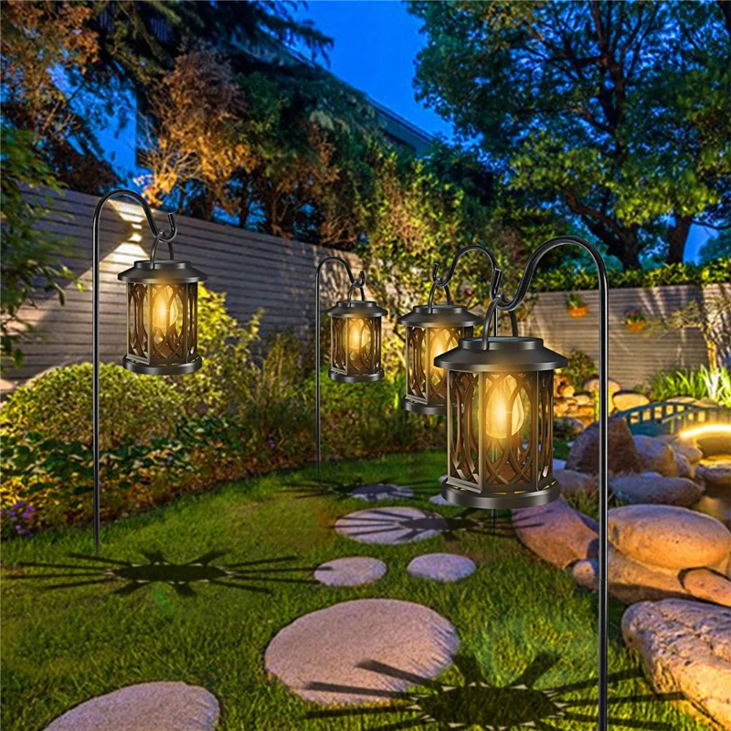 YY-91008A1 Solar Lantern Tungsten Filament Bulb Design IP65 Waterproof Outdoor Garden Hanging Lamp