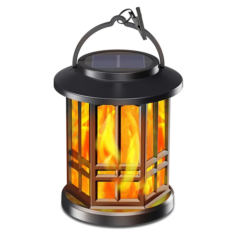 YY-91008C Solarleuchten IP65 Outdoor Flackernde Flamme Hängende Laternen für Terrasse Garten Dekorativ