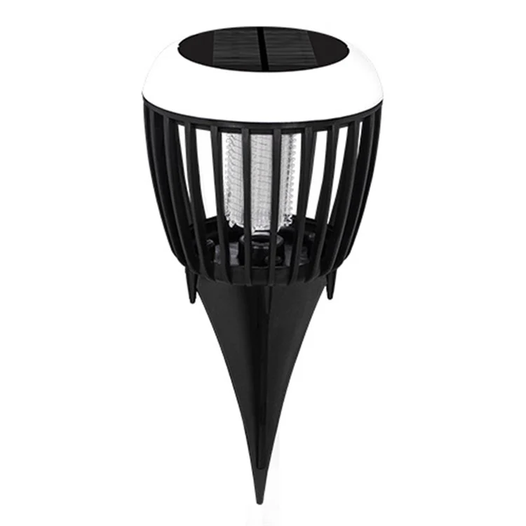 HP-2407 Blanc + Violet Lampe Anti-Moustiques à Double Éclairage Alimentée par Énergie Solaire pour Extérieur