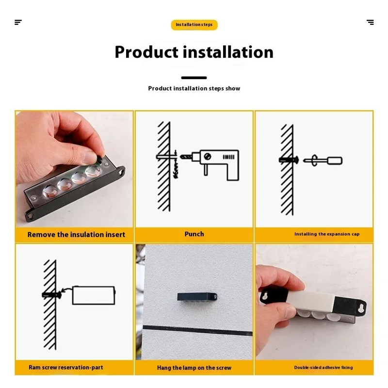 4PCS 3LED Outdoor Solar Wall Lamp Waterproof Landscape Automatic Lighting for Garden Patio Fence - Warm Light