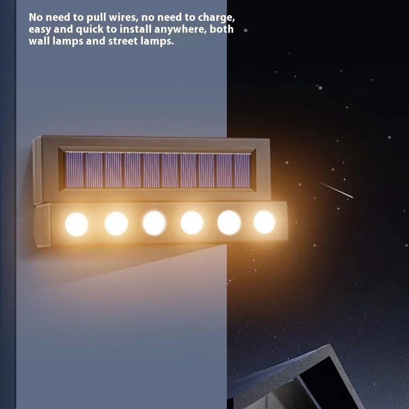 Solar Powered Wall Light Portable Foldable Path Lamp for Outdoor Patio Garden Landscape Lighting - White Light