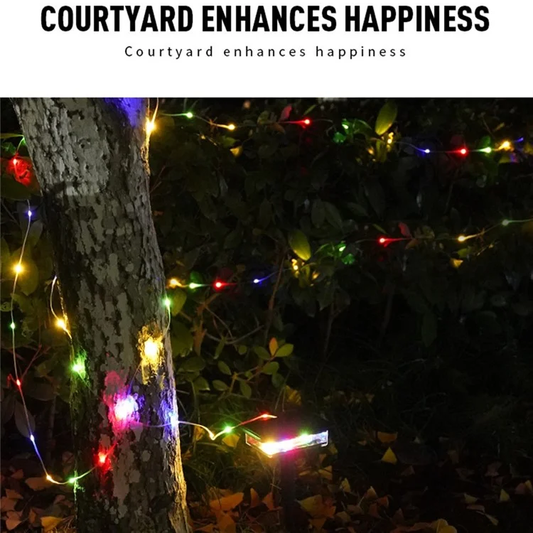 2332 8m 80 LED Stringa di Luci Solari da Giardino Impermeabile per Patio, Cortile e Giardino