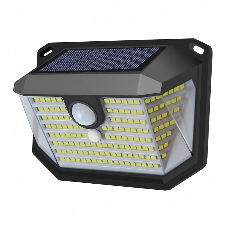 HSG-T22-178LED 3 Modes Motion Sensor Wall Light Waterproof Solar Powered Outdoor Yard Lamp