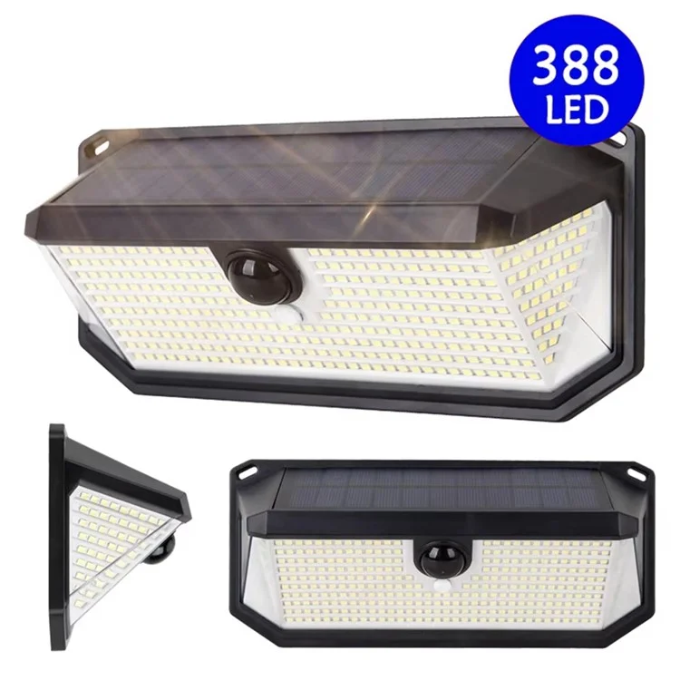 HSG-T22L-388LED 3 Modos Sensor de Movimiento Luz de Pared Impermeable Energía Solar Lámpara de Jardín Exterior