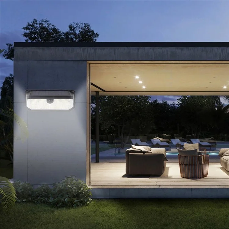 HSG-T22L-388LED 3 Modos Sensor de Movimiento Luz de Pared Impermeable Energía Solar Lámpara de Jardín Exterior