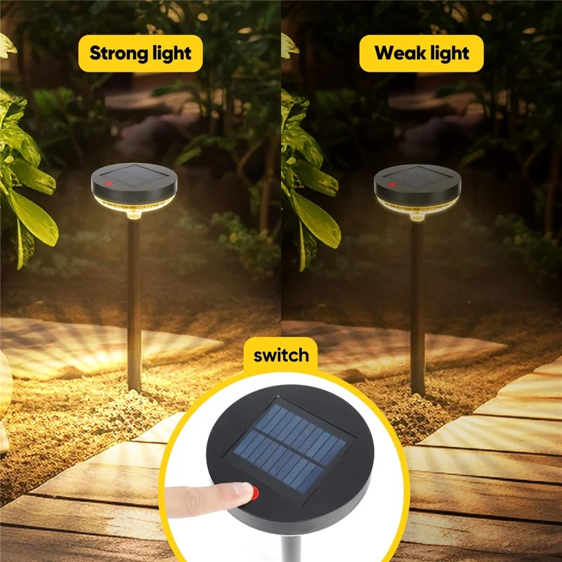 HSG-1819 2Pcs Waterproof Solar Lawn Lamps Outdoor Garden Landscape Stake Lights for Yard / Patio
