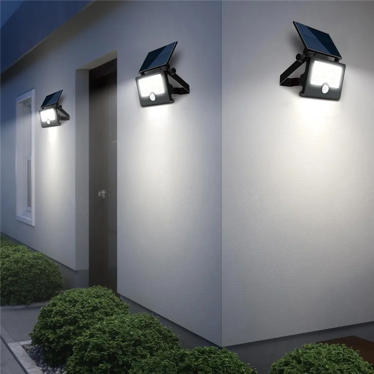 HSG-1828C 232 LED Solar Garden Light Outdoor Wall Mounted Motion Sensor Security Lamp for Yard Patio, Size L