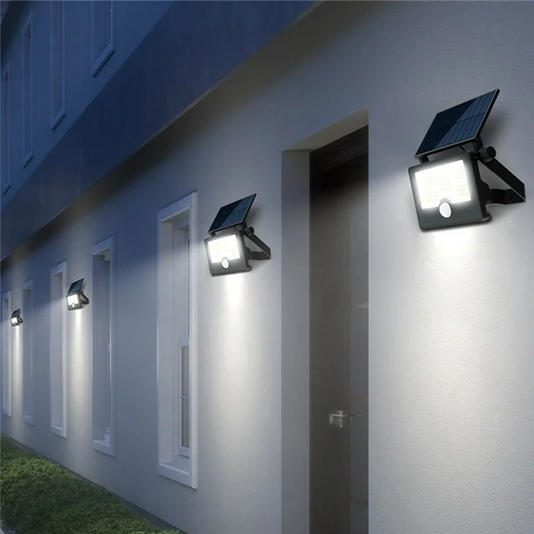 HSG-1828A 85 LED Solar Outdoor Wall Light Waterproof Motion Sensor Security Lamp for Garden Patio, Size S