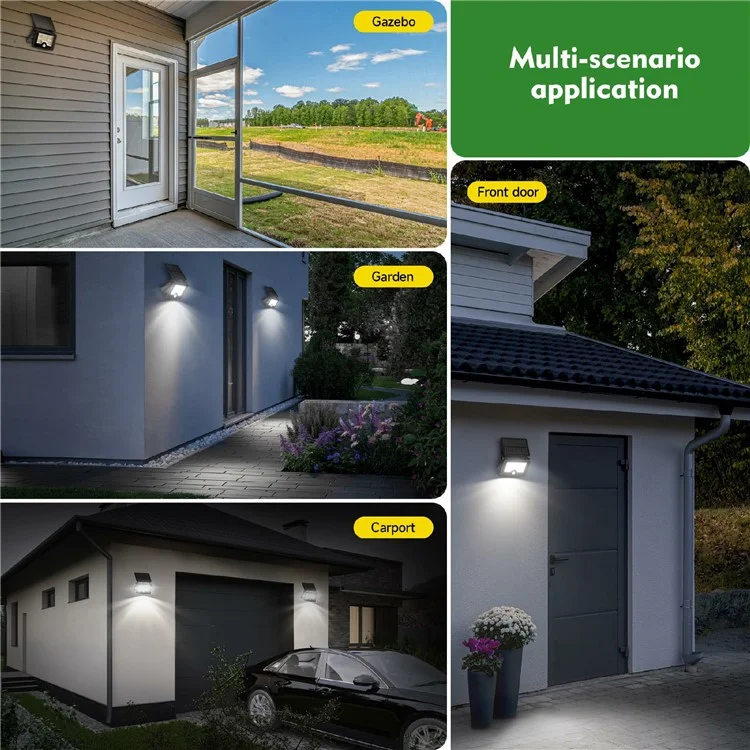 HSG-1828A 85 LED Solar Outdoor Wall Light Waterproof Motion Sensor Security Lamp for Garden Patio, Size S