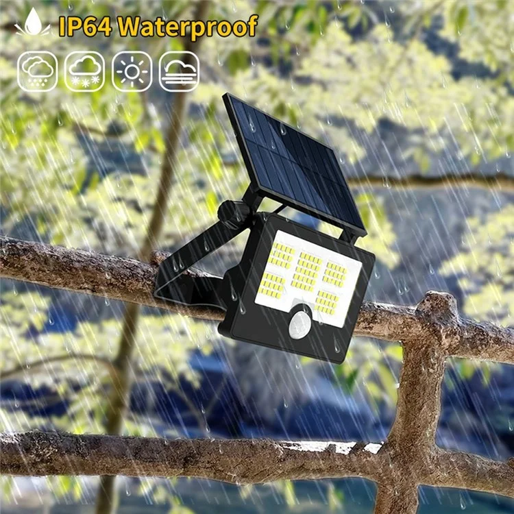 HSG-1828A 85 LED Solar Outdoor Wall Light Waterproof Motion Sensor Security Lamp for Garden Patio, Size S