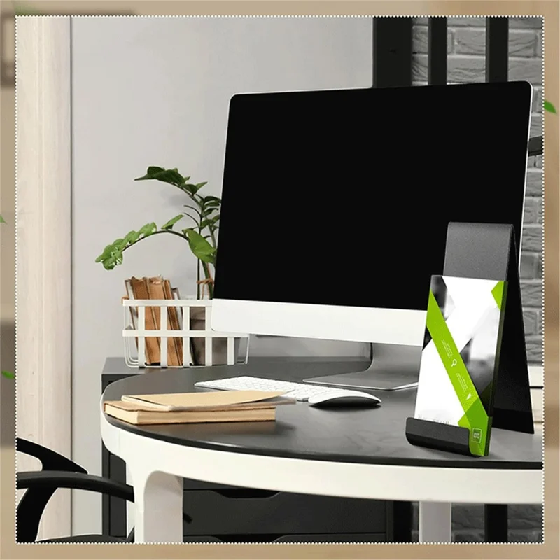 4Pcs Brochure Holder Metal Desktop Organizer Vertical Flyer Display Stand for Office Store Exhibition