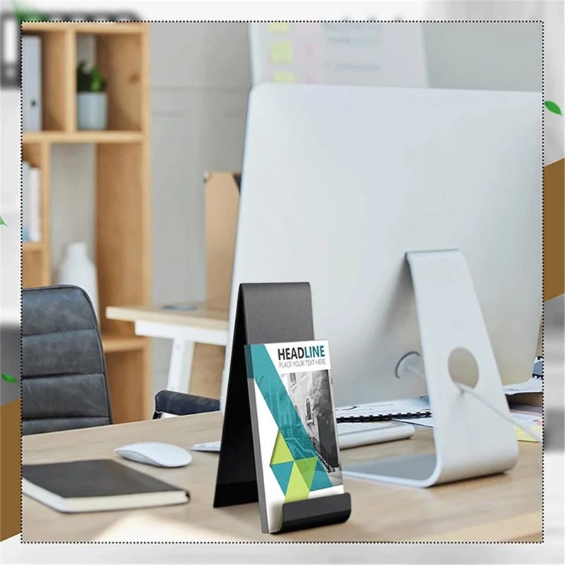 4Pcs Brochure Holder Metal Desktop Organizer Vertical Flyer Display Stand for Office Store Exhibition