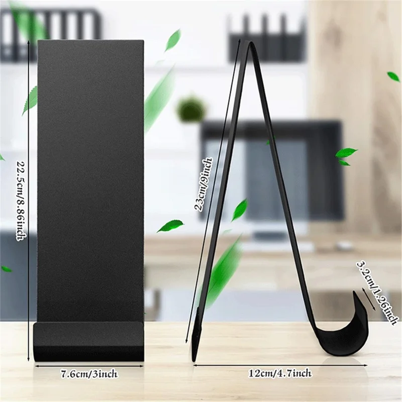 4Pcs Brochure Holder Metal Desktop Organizer Vertical Flyer Display Stand for Office Store Exhibition