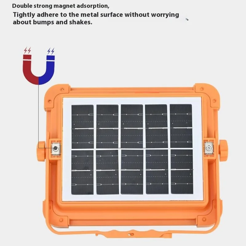 Large 4 Grid 4800W Solar 2835 LED Light Outdoor Camping Rechargeable Floodlight Super Bright Emergency Lamp