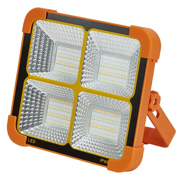 Small 4 Grid 4500W Solar 2835 LED Light Outdoor Camping Rechargeable Floodlight Super Bright Emergency Lamp